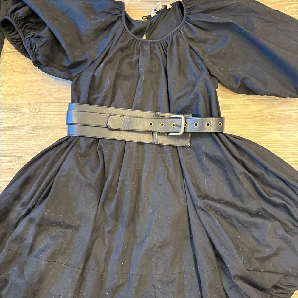 J.ING Elegant Black Puff Sleeve Mini Dress